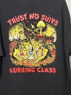 Lurking Class Sketchy Tank Trust No Suits Graphic Tee Black XXL Skull Devil
